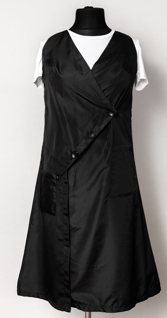 Darba halāts ar modernu piegriezumu un kabatām